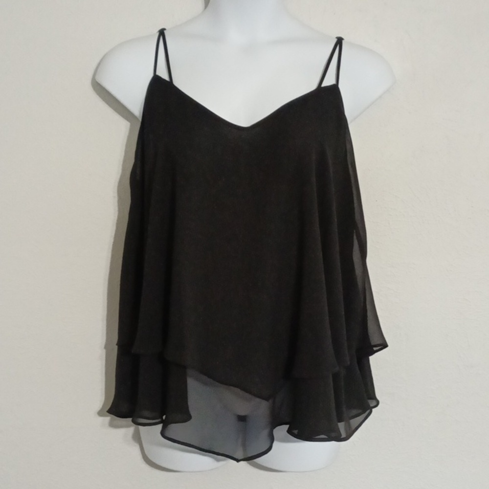 Torrid size 1, sheer layered black tank